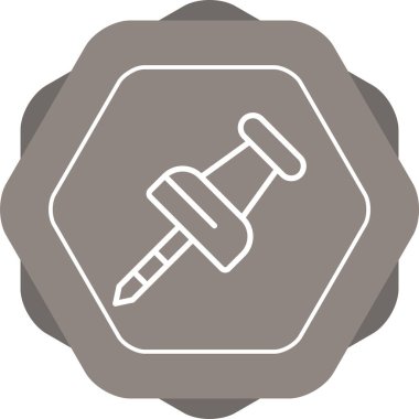 Pushpin web simgesi vektör illüstrasyonu