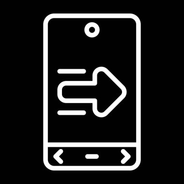 Telefon vektör satırı simgesi