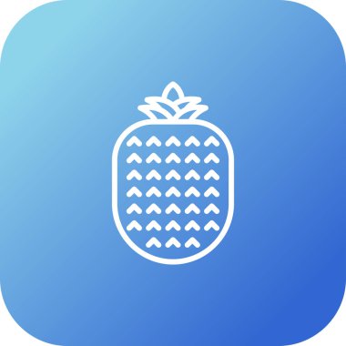 ananas simgesi web basit illüstrasyon