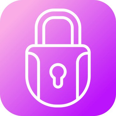 Soyut arkaplanda kilit simgesi izole edildi