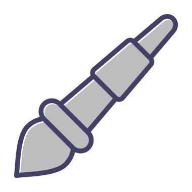 Boya fırçası web simgesi, vektör illüstrasyonu