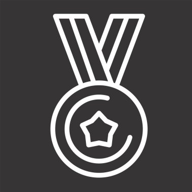 Madalya. Web simgesi basit illüstrasyon