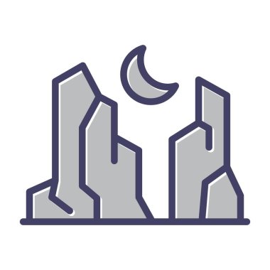 Yıldız çizgili gece ayı ve biçim simgesi