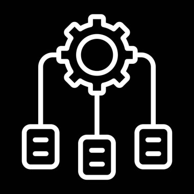 Dişliler. Web simgesi basit tasarım