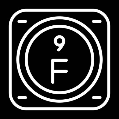 Bir kimyasal elementin vektör çizimi