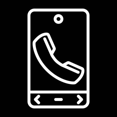 - Telefon. Web simgesi basit illüstrasyon