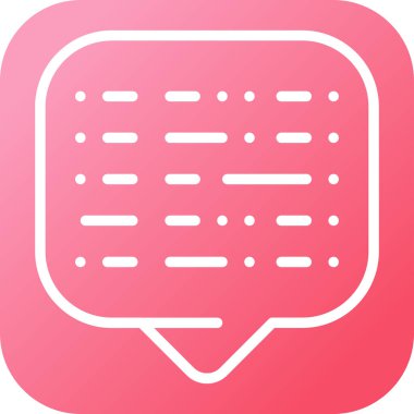 konuşma balonu simgesinin üzerine beyaz izole