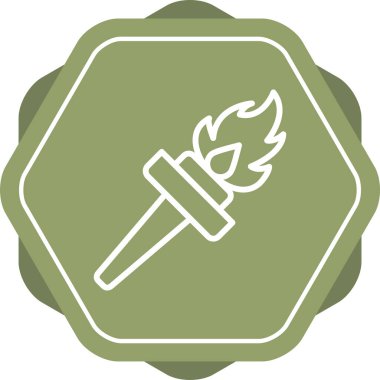 Meşale simgesi, vektör çizimi