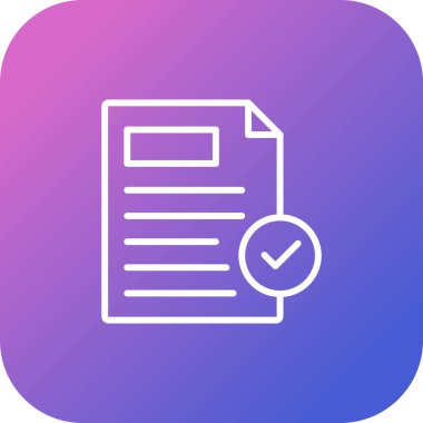 Kontrol listesi simgesi, vektör illüstrasyonu