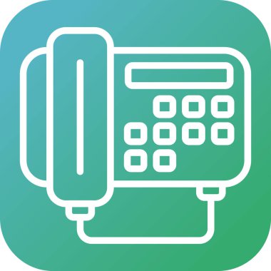 Telefon simgesi soyut arkaplan grubunda izole edildi