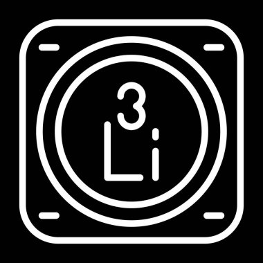 Lityum kimyasal element simgesi, basit satır biçimi