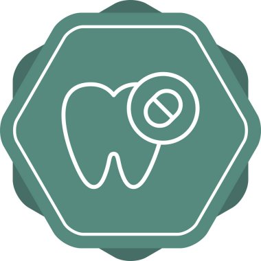 diş simgesi vektör illüstrasyonu