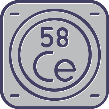 Bir kimyasal elementin vektör çizimi