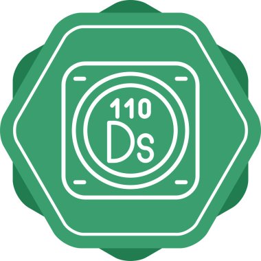 Metal kimyasal element ikon vektör çizimi