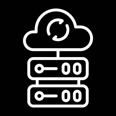 sunucu veri simgesi, vektör illüstrasyonu