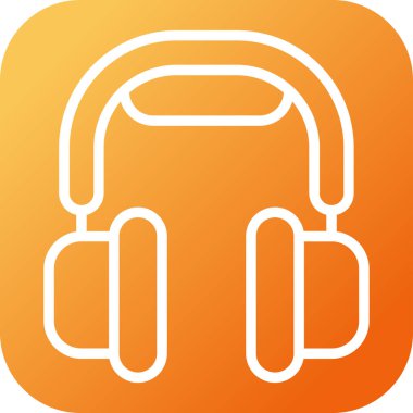 kulaklıklar web simgesi, vektör illüstrasyonu