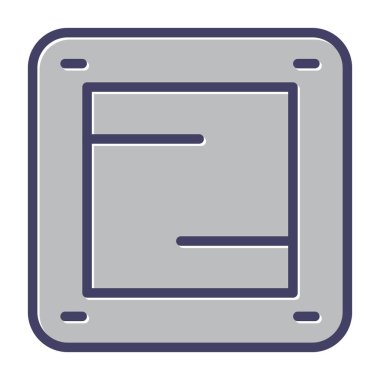 Yerleşim planı. Web simgesi basit illüstrasyon