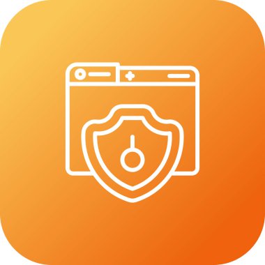 Kalkan simgesinin vektör illüstrasyonu