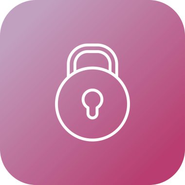 asma kilit simgesi web basit illüstrasyon