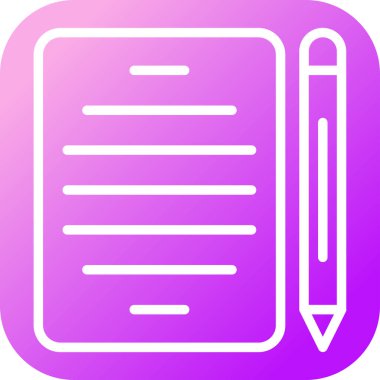 Kalem ve kağıt ağ vektör illüstrasyonu 