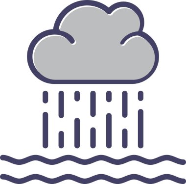 Yağmurlu hava vektör simgesi