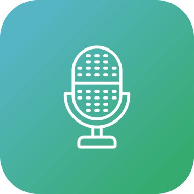 Modern mikrofon simgesinin vektör çizimi