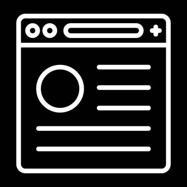 Tarayıcı Vektörü Şekil Simgesi Tasarımı