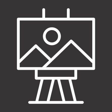 Resim, vektör illüstrasyonu için tuval simgesi