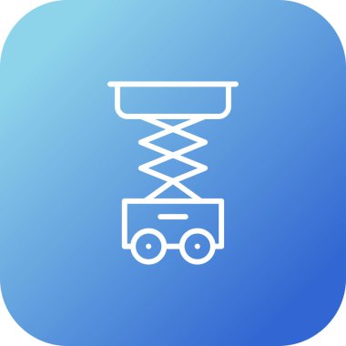 İki yol silindirinin çizgi ve çizgi simgesi