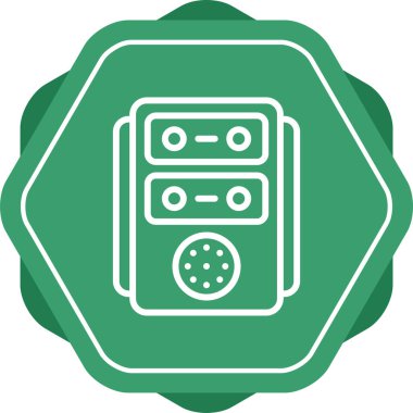 Benzersiz Radyo Vektör Satırı Simgesi