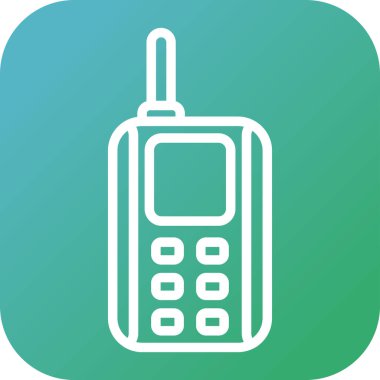 Benzersiz Radyo Vektörü Kabartma Simgesi