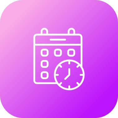 Saat simgesi, vektör illüstrasyon tasarımı