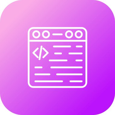 Kodlama. Web simgesi basit illüstrasyon