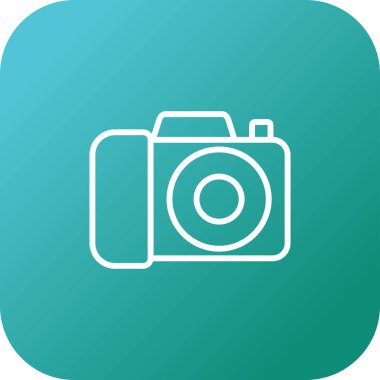 Kamera. Web simgesi basit illüstrasyon
