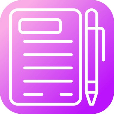 Not defteri. Web simgesi basit illüstrasyon