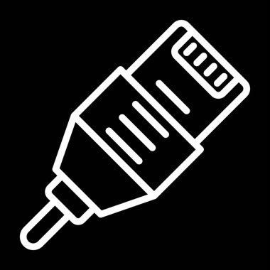 boya fırçası simgesi, basit vektör illüstrasyonu