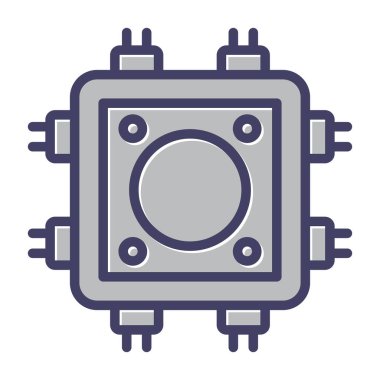 CPU kutsal kişilerin resmi, vektör çizim