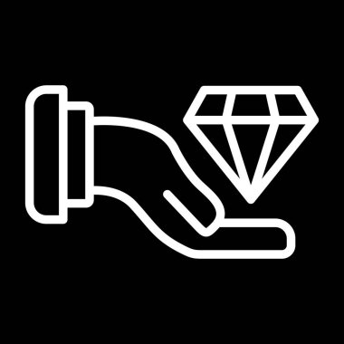 Elmas simgesinin vektör illüstrasyonu