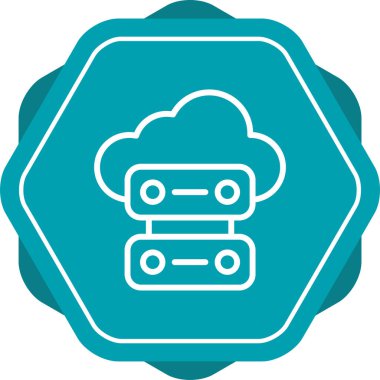 Bulut. Web simgesi basit illüstrasyon