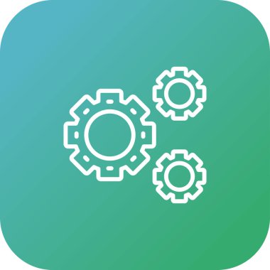 Kişisel ve ticari kullanım için vites vektör simgesi simgesi çizimi..