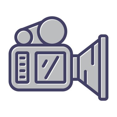 video kamera web simgesi vektör illüstrasyonu
