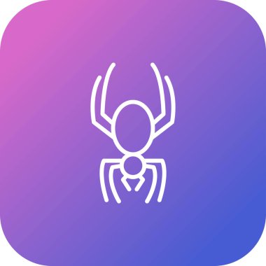 Örümcek ağıyla örümcek ikonu, vektör illüstrasyon tasarımı