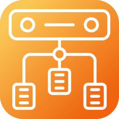 Sunucu. Web simgesi basit tasarım