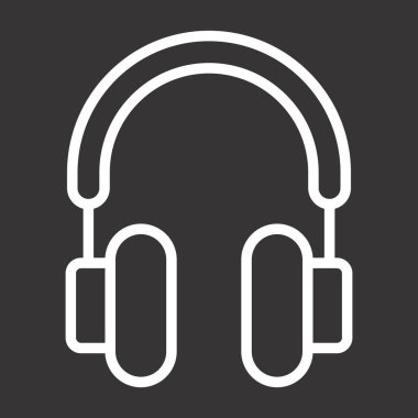 kulaklıklar web simgesi, vektör illüstrasyonu