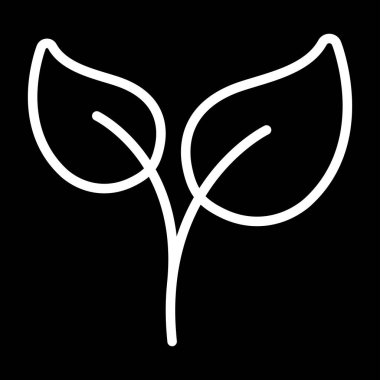 Siyah arkaplanı olan bir yaprağın vektör çizimi