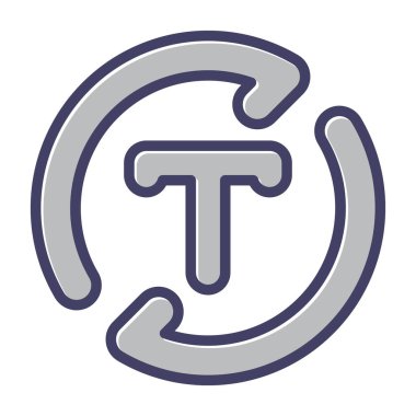 Şifreleme para para simgesi ile doldurulmuş ana hat biçimi