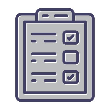 Kontrol listesi simgesi vektör illüstrasyonu