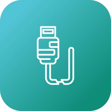 Kırık Kablo ağ simgesi vektör illüstrasyonu