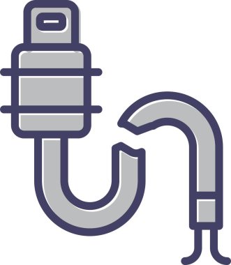 Kırık Kablo ağ simgesi vektör illüstrasyonu