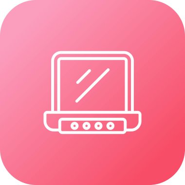 dizüstü bilgisayar simgesi, web basit illüstrasyon 